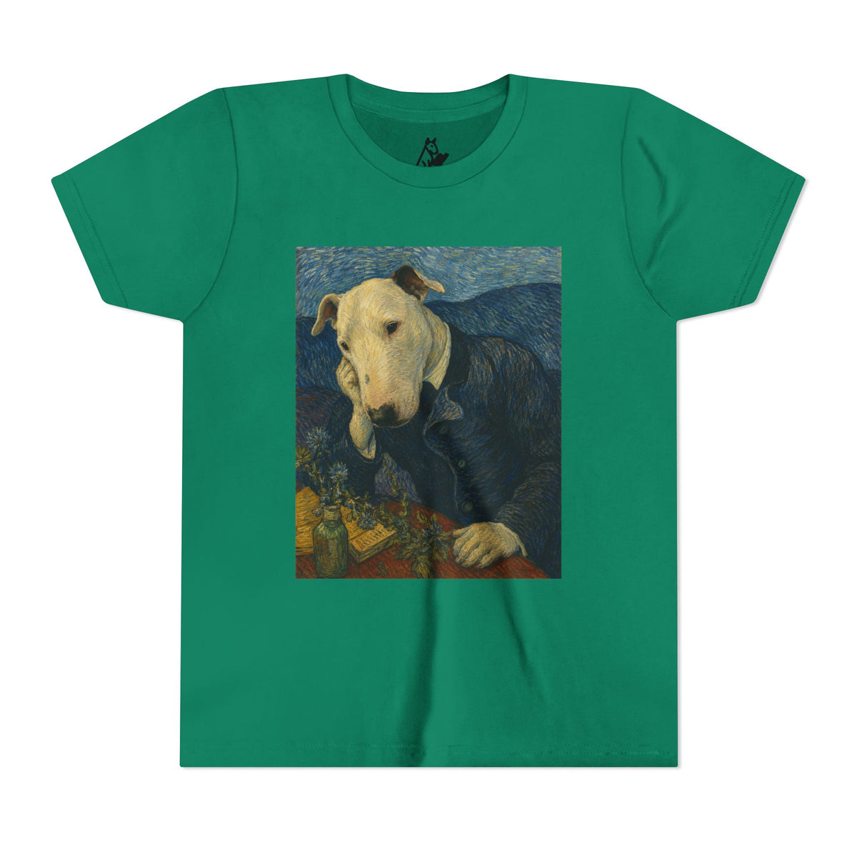 Bull Terrier Portrait of Doctor Gachet — after Vincent van Gogh, 1890 | Youth Tee