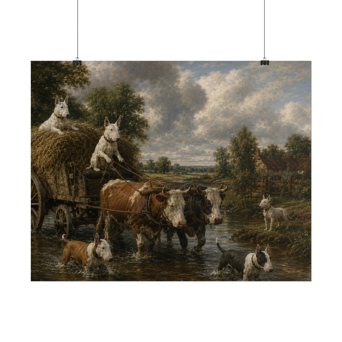 Bull Terrier The Hay Wain — after John Constable, 1821 | Print