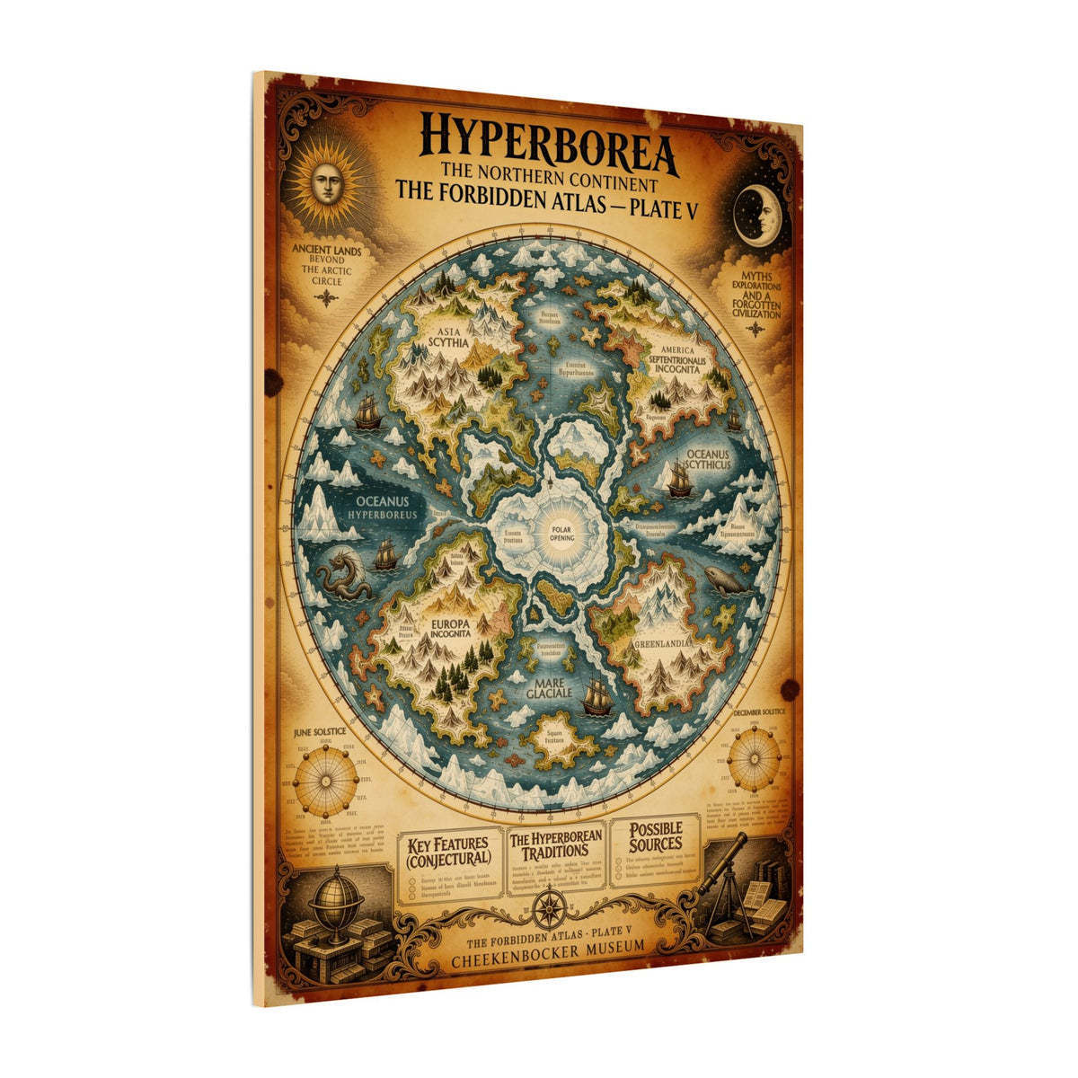 Hyperborea, The Forbidden Atlas Plate V | Canvas
