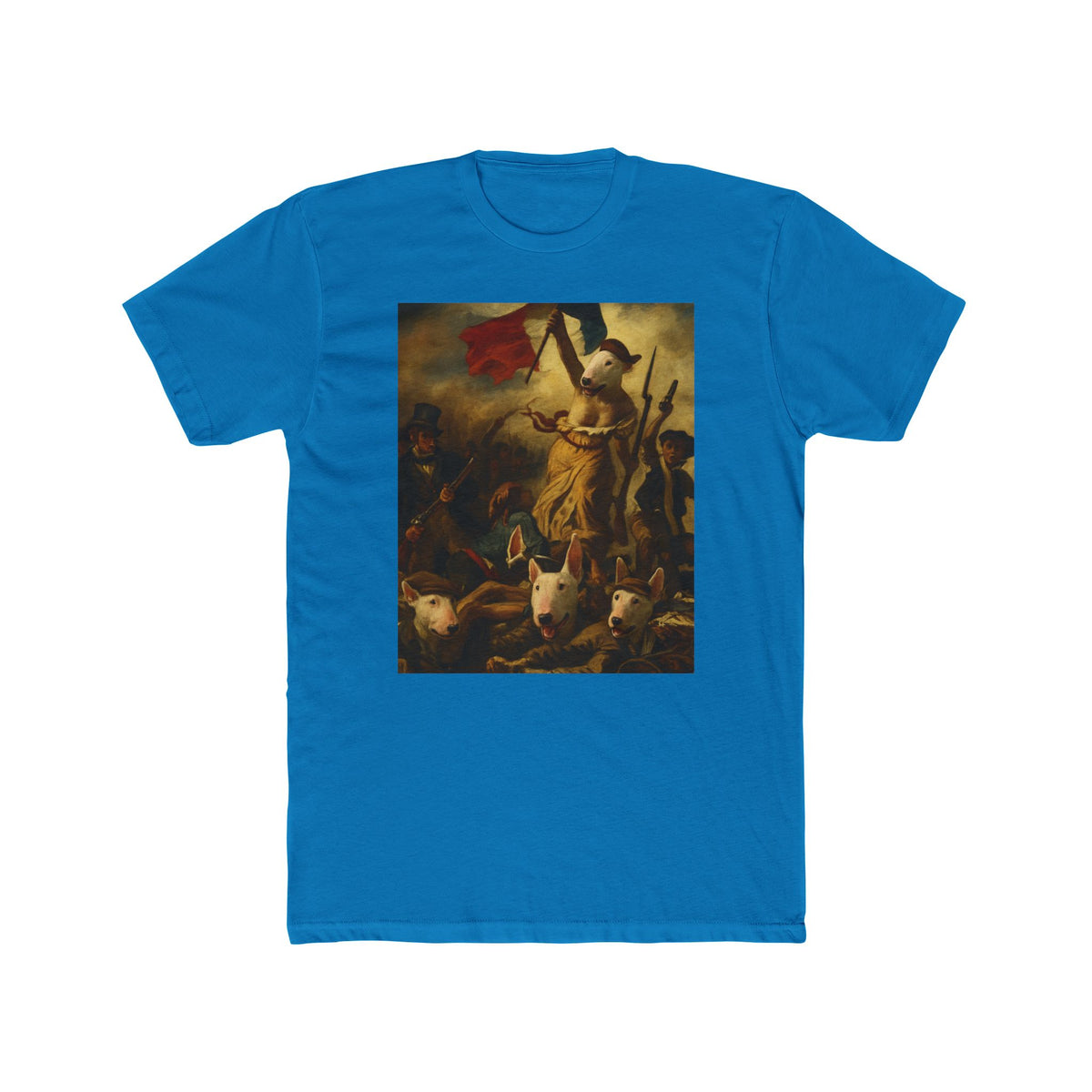 Bull Terrier Liberty Leading The People — after Eugene Delacroix, 1830 | Tee
