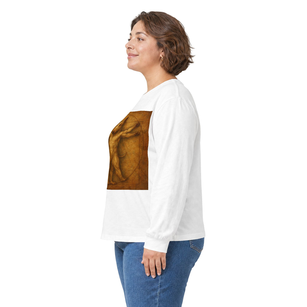 Bull Terrier Vitruvian Man — after Leonardo da Vinci, c.1490 | Long Sleeve