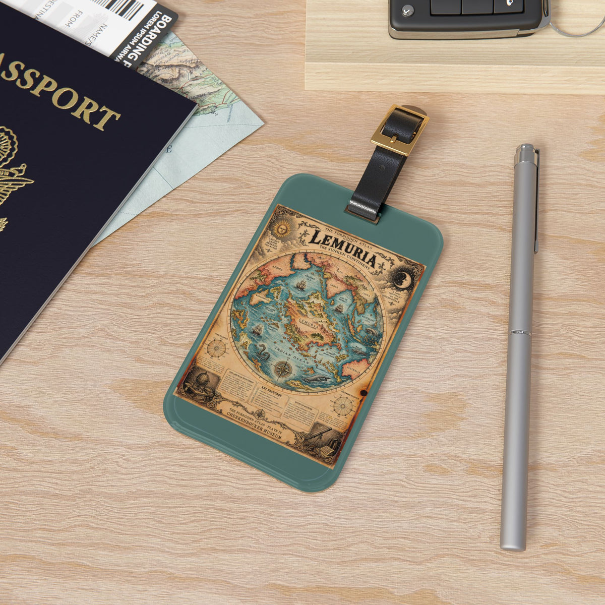 Lemuria, The Forbidden Atlas Plate IV | Luggage Tag