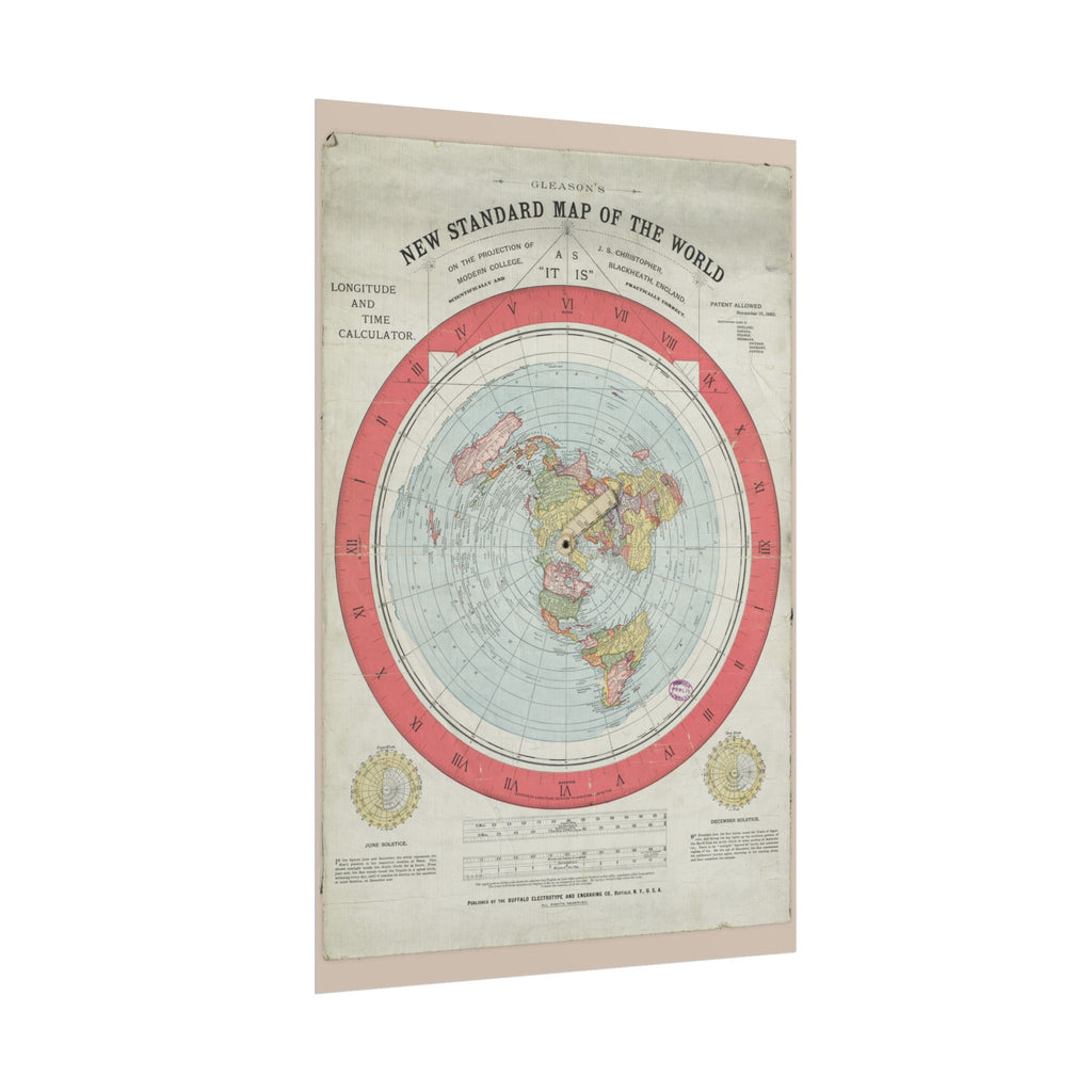 Gleason's New Standard Map of the World, 1892 | Poster
