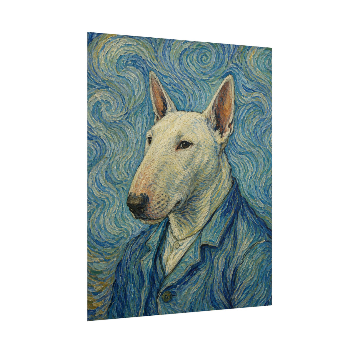 Bull Terrier Self Portrait — after Vincent van Gogh, 1889 | Print