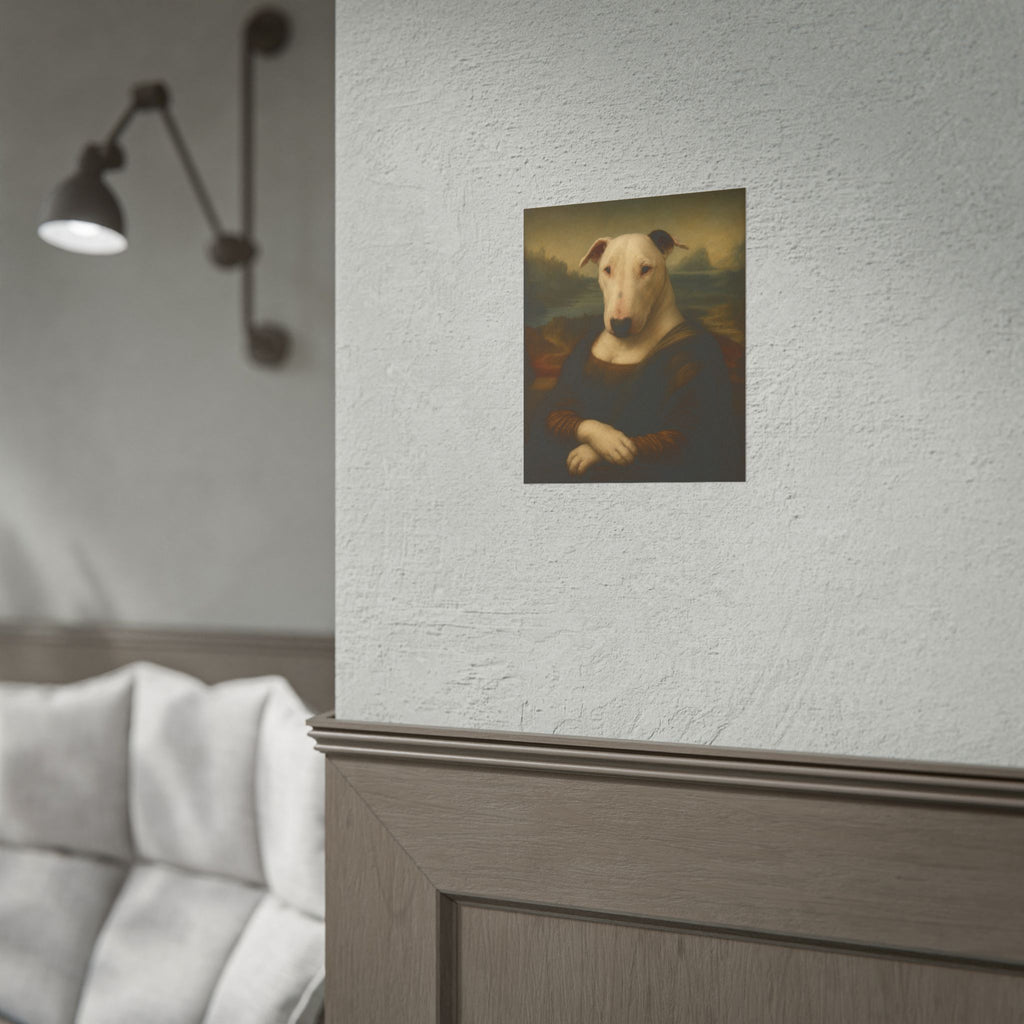Bull Terrier Mona Lisa — after Leonardo da Vinci, c.1503 | Poster