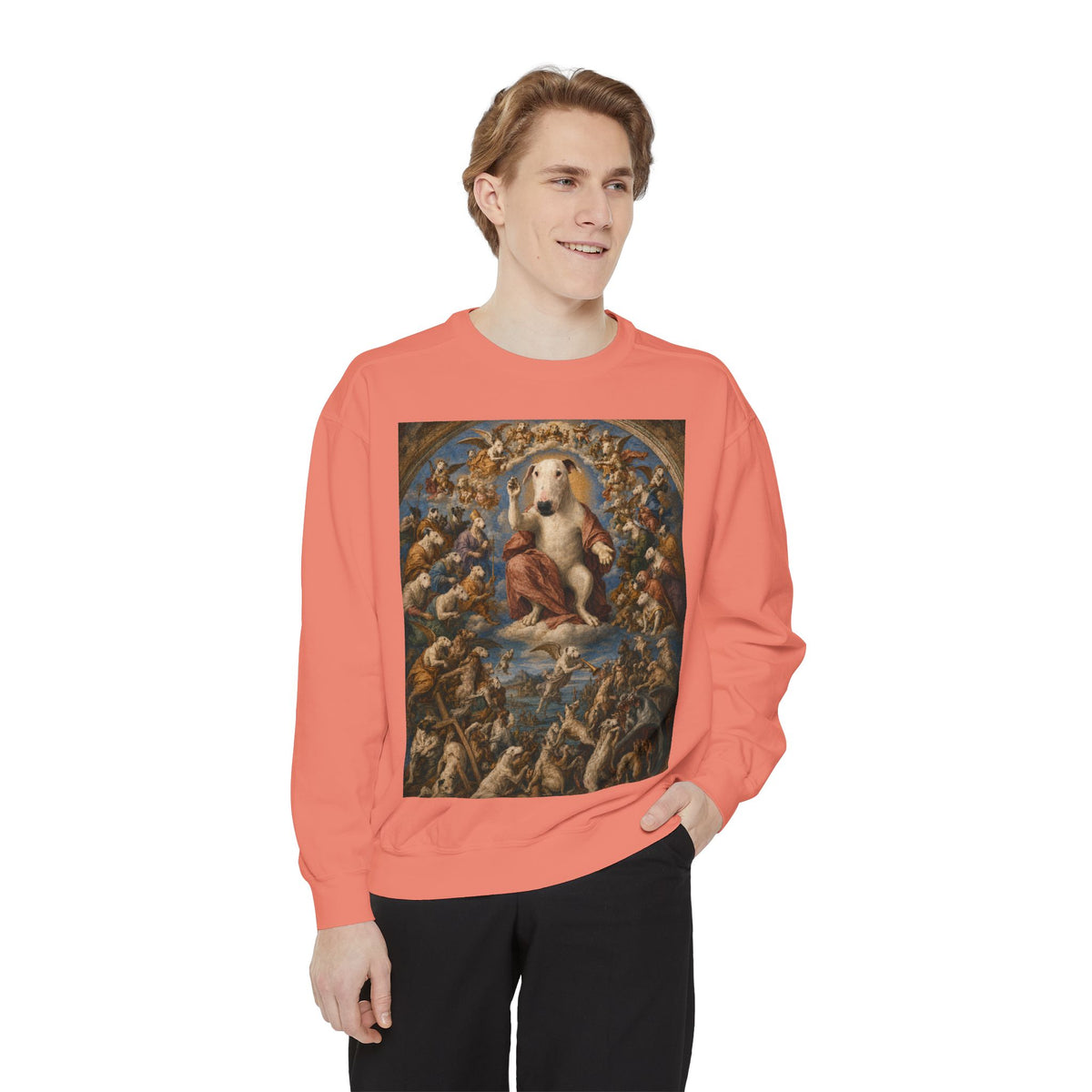 Bull Terrier The Last Judgement — after Michelangelo, 1541 | Crewneck