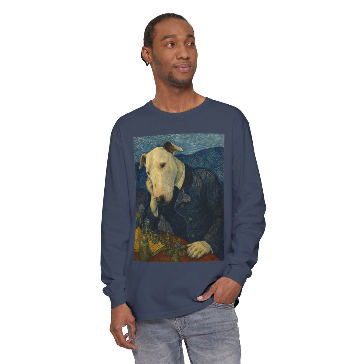 Bull Terrier Portrait of Doctor Gachet — after Vincent van Gogh, 1890 | Long Sleeve