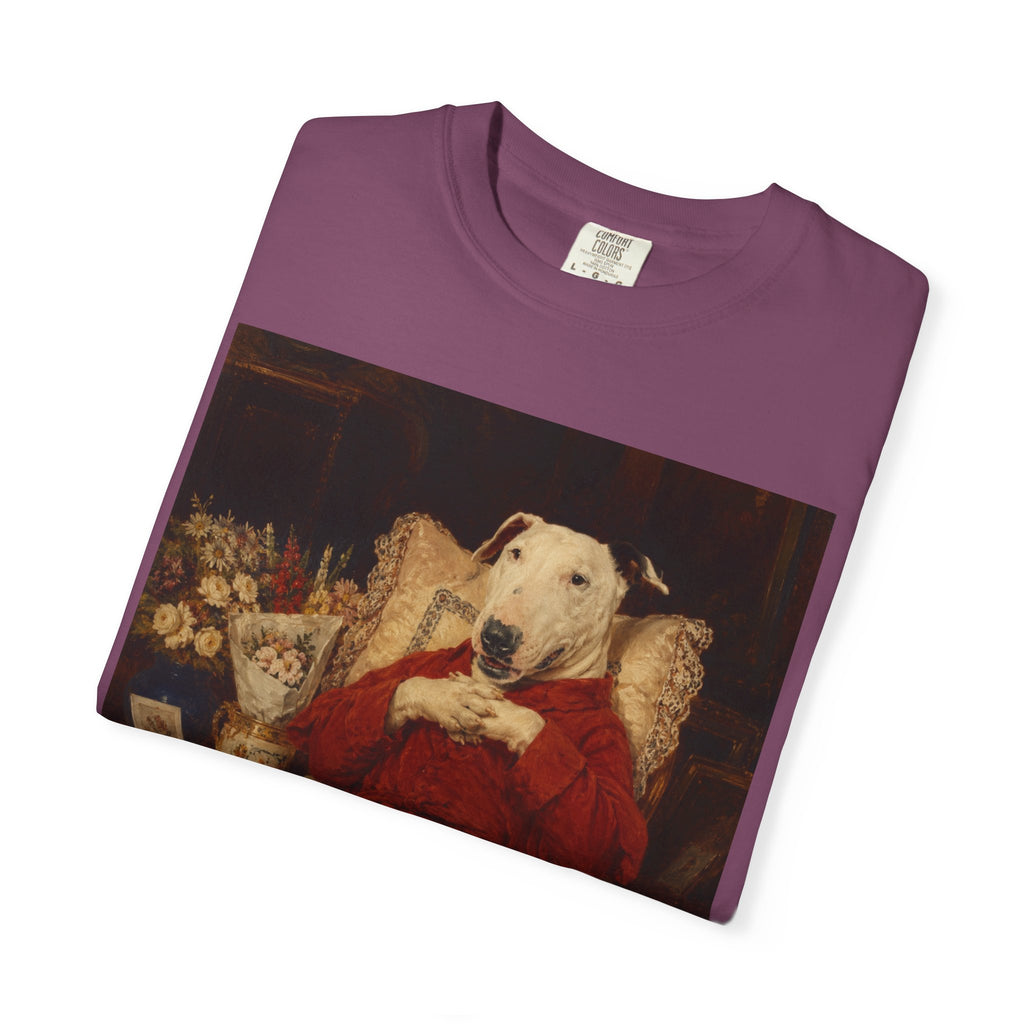 Bull Terrier A Happy Birthday — after Antonio Casanova y Estorach, c.1890 | Garment-Dyed Tee