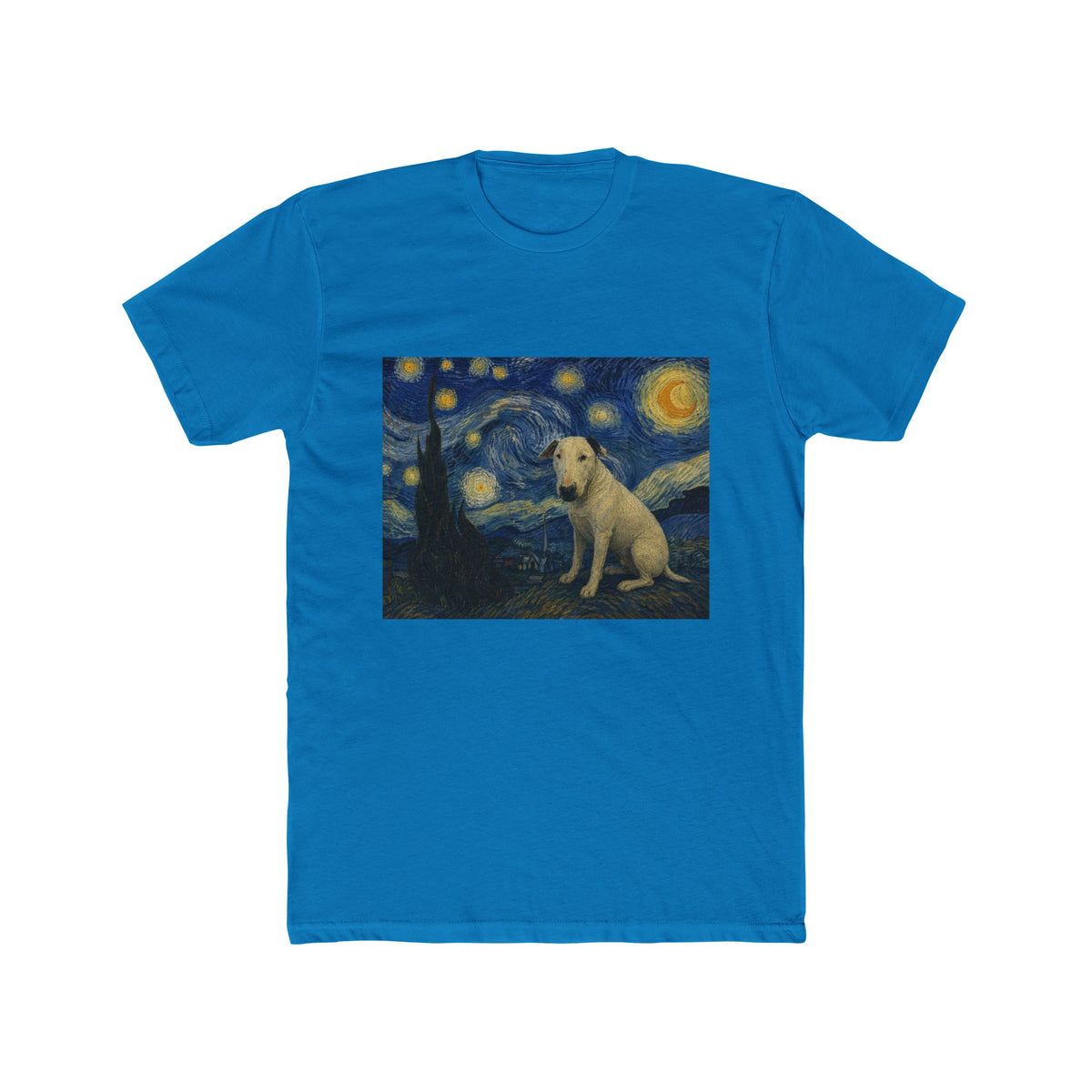 Bull Terrier Starry Night — after Vincent van Gogh, 1889 | Tee