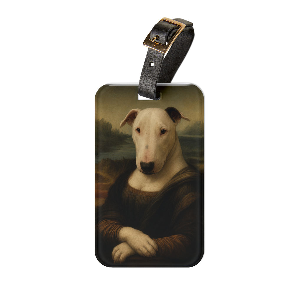 Bull Terrier Mona Lisa — after Leonardo da Vinci, c.1503 | Luggage Tag