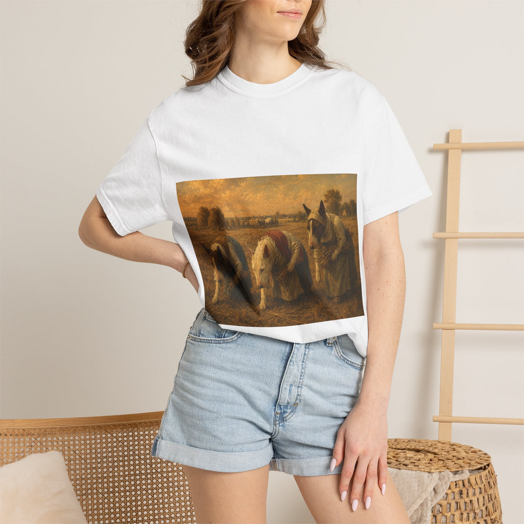 Bull Terrier The Gleaners — after Jean-Francois Millet, 1857 | Garment-Dyed Tee