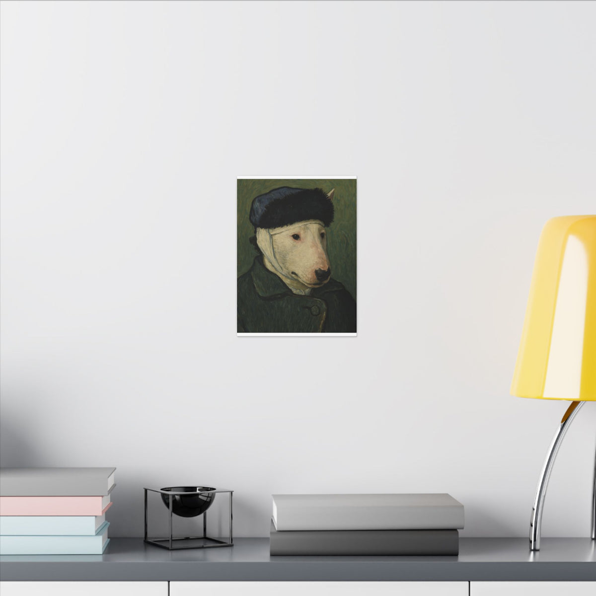 Bull Terrier Self-Portrait with Bandaged Ear — after Vincent van Gogh, 1889 | Canvas