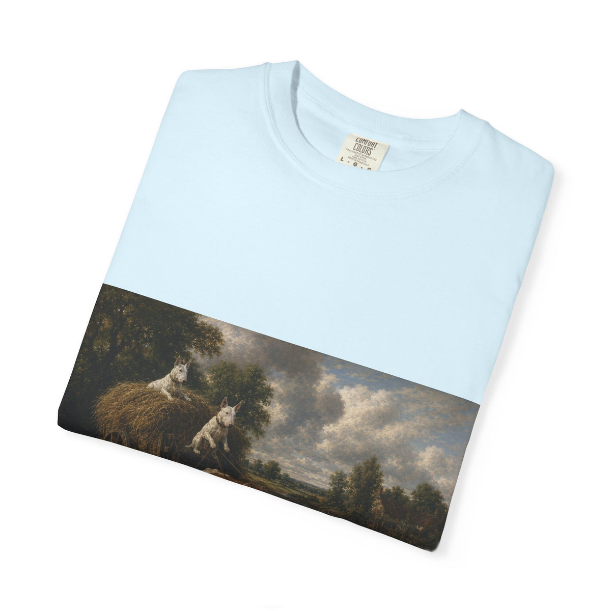 Bull Terrier The Hay Wain — after John Constable, 1821 | Garment-Dyed Tee