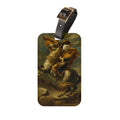 Bull Terrier Napoleon Crossing the Alps — after Jacques-Louis David, 1801 | Luggage Tag