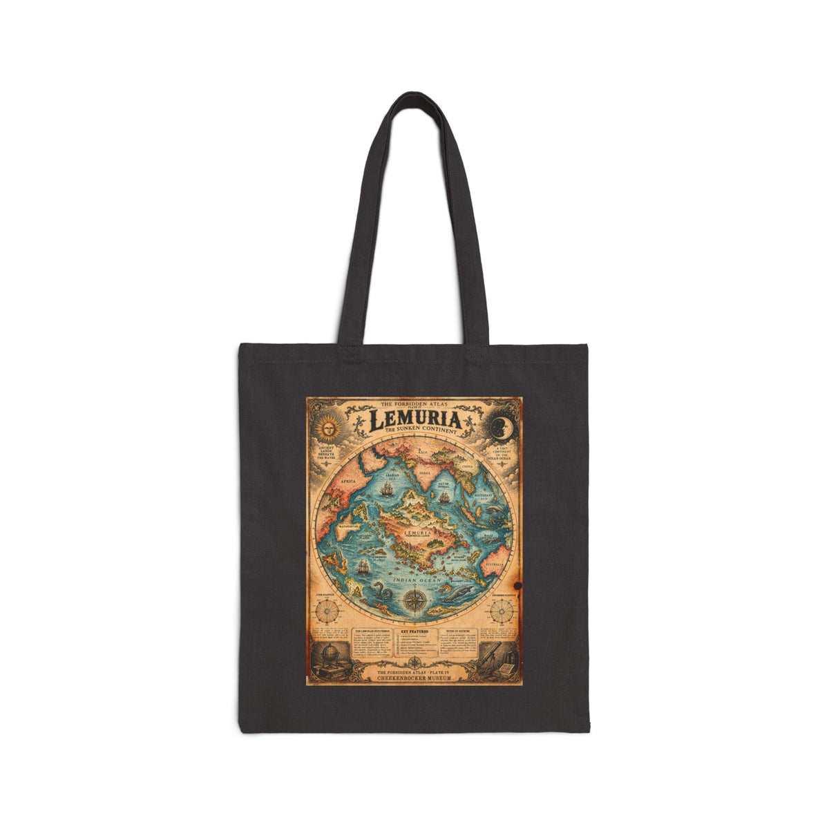 Lemuria, The Forbidden Atlas Plate IV | Canvas Tote