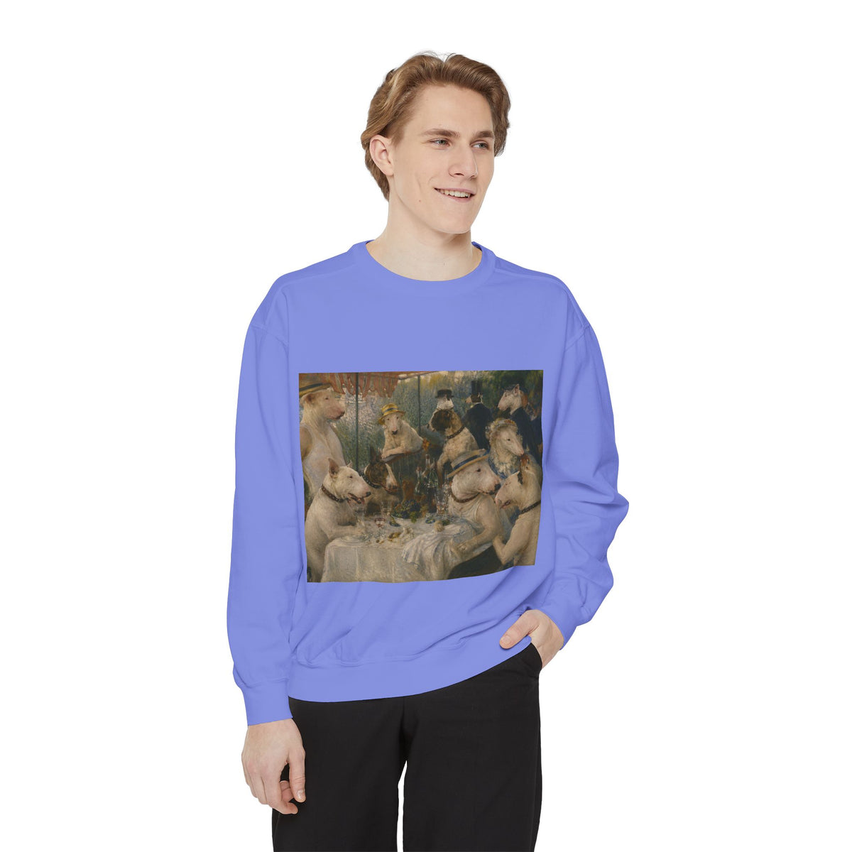 Bull Terrier Luncheon of the Boating Party — after Pierre-Auguste Renoir, 1881 | Crewneck