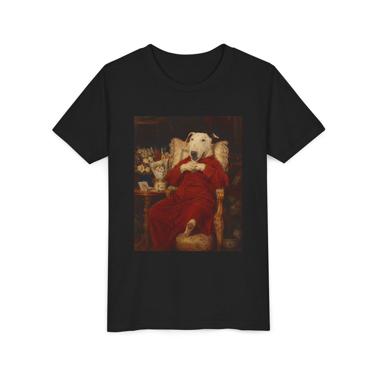 Bull Terrier A Happy Birthday — after Antonio Casanova y Estorach, c.1890 | Youth Tee