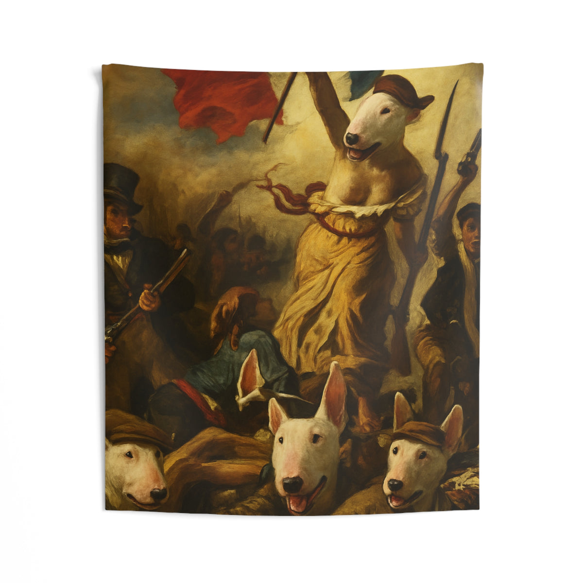 Bull Terrier Liberty Leading the People — after Eugene Delacroix, 1830 | Tapestry