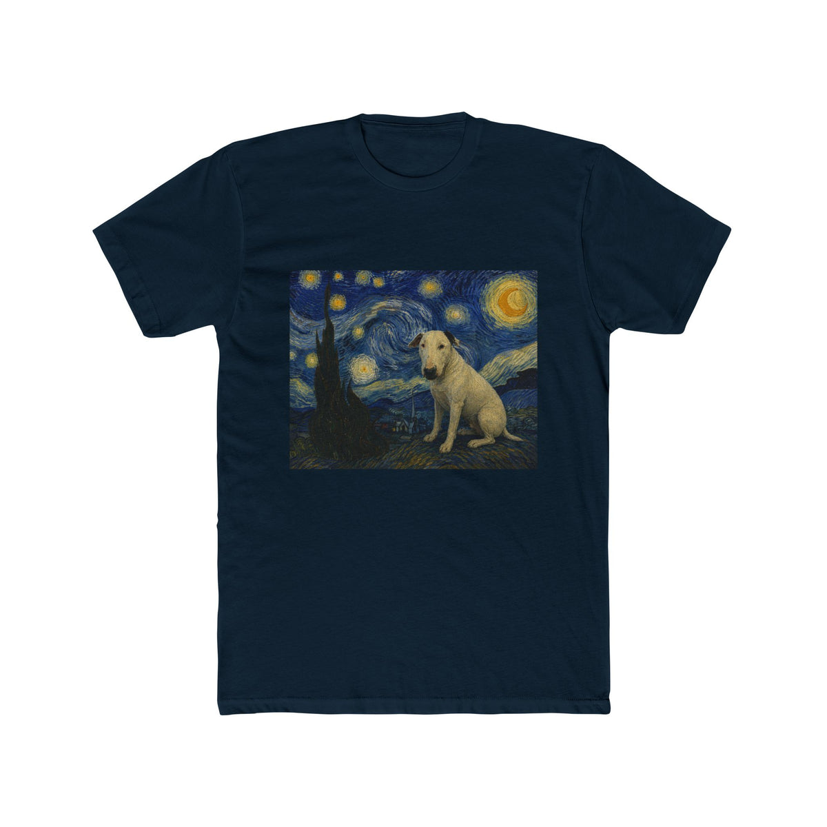 Bull Terrier Starry Night — after Vincent van Gogh, 1889 | Tee