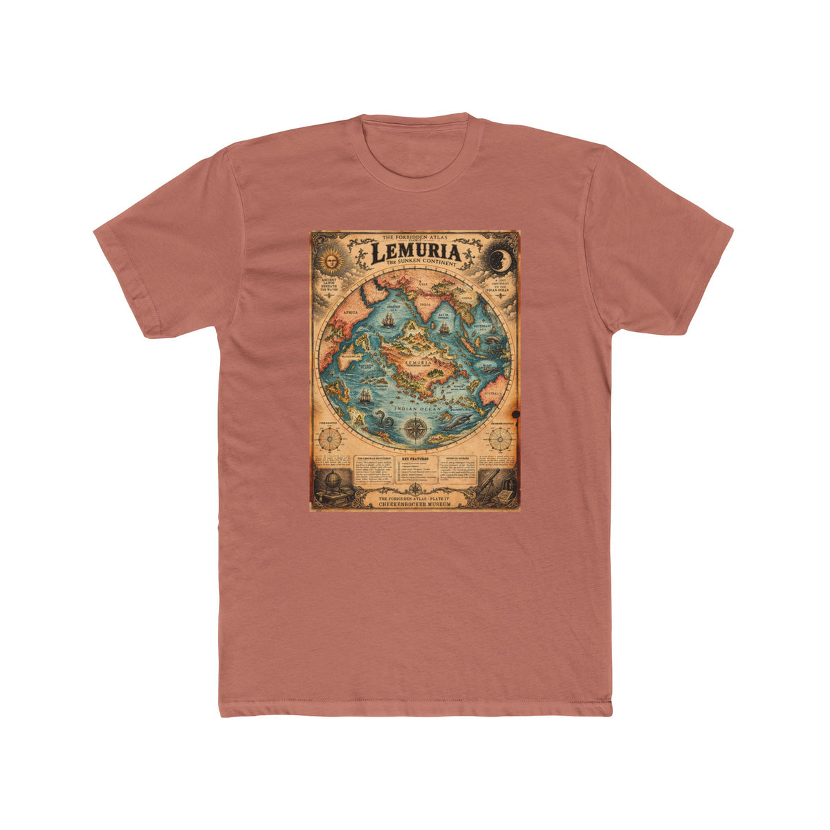 Lemuria, The Forbidden Atlas Plate IV | Unisex Cotton Crew Tee