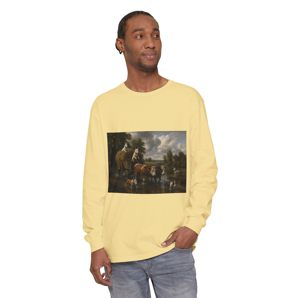 Bull Terrier The Hay Wain — after John Constable, 1821 | Long Sleeve