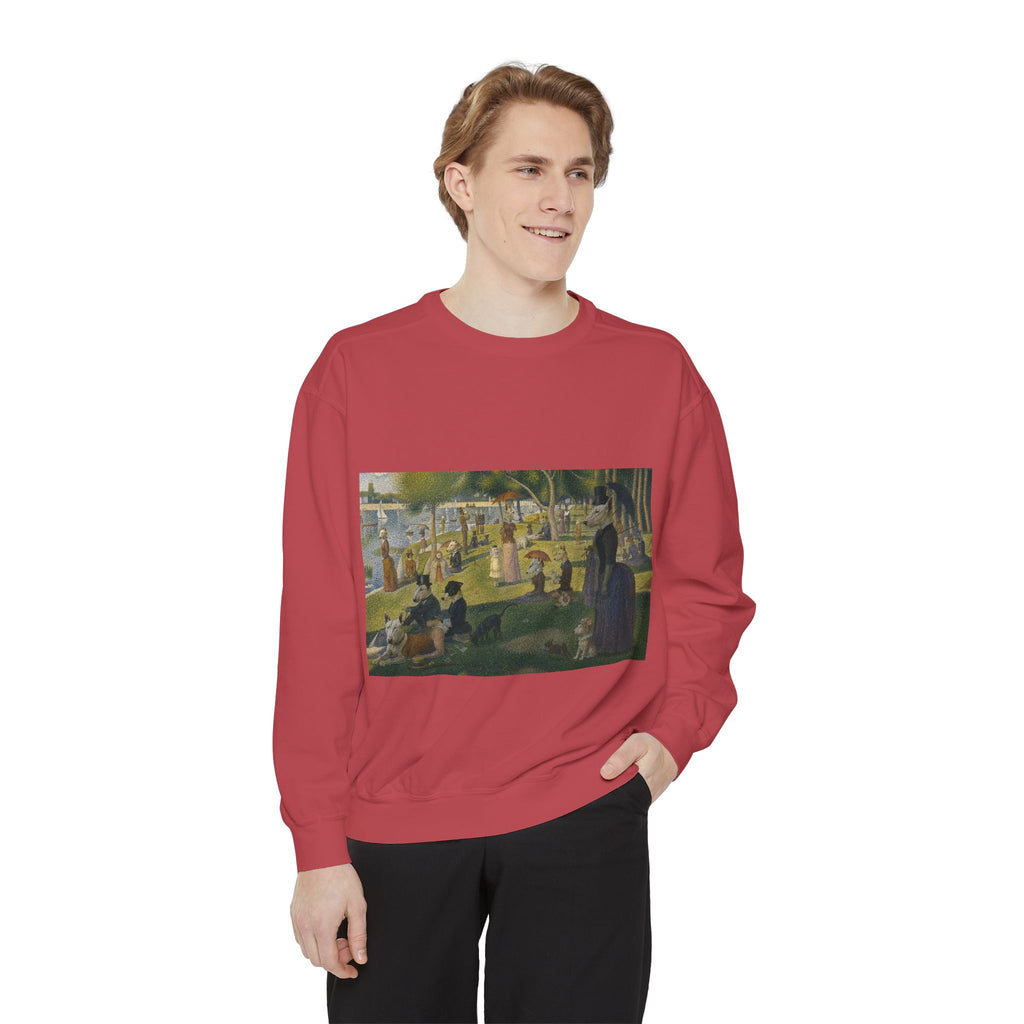 Bull Terrier A Sunday Afternoon on La Grande Jatte — after Georges Seurat, 1886 | Crewneck