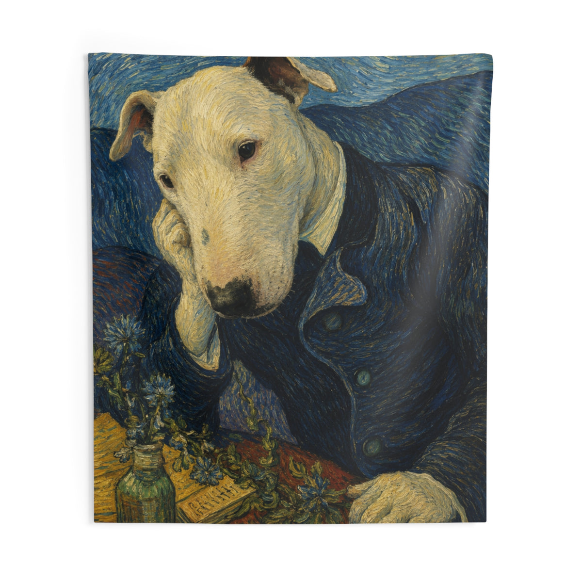 Bull Terrier Portrait of Doctor Gachet — after Vincent van Gogh, 1890 | Tapestry