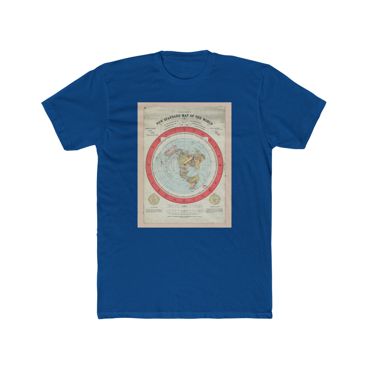 Gleason's New Standard Map of the World, 1892 | Unisex Cotton Crew Tee