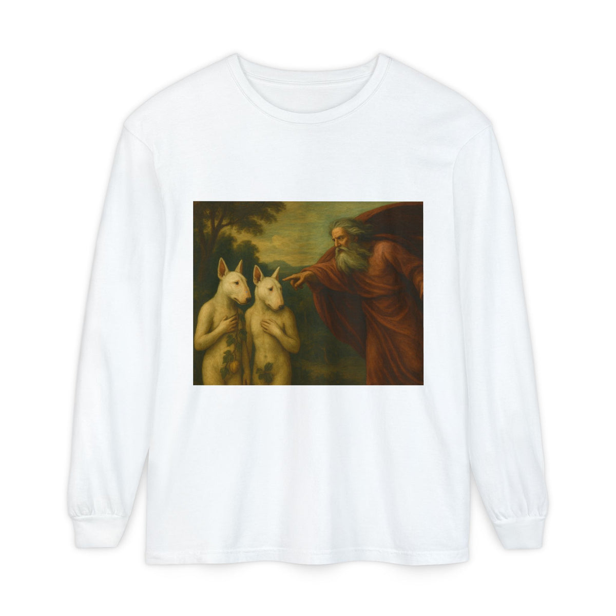 Bull Terrier The Rebuke of Adam and Eve — after Domenichino, 1626 | Long Sleeve