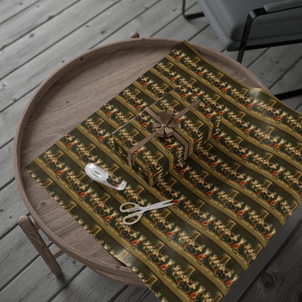 Bull Terrier The Last Supper — after Leonardo da Vinci, 1498 | Wrapping Paper