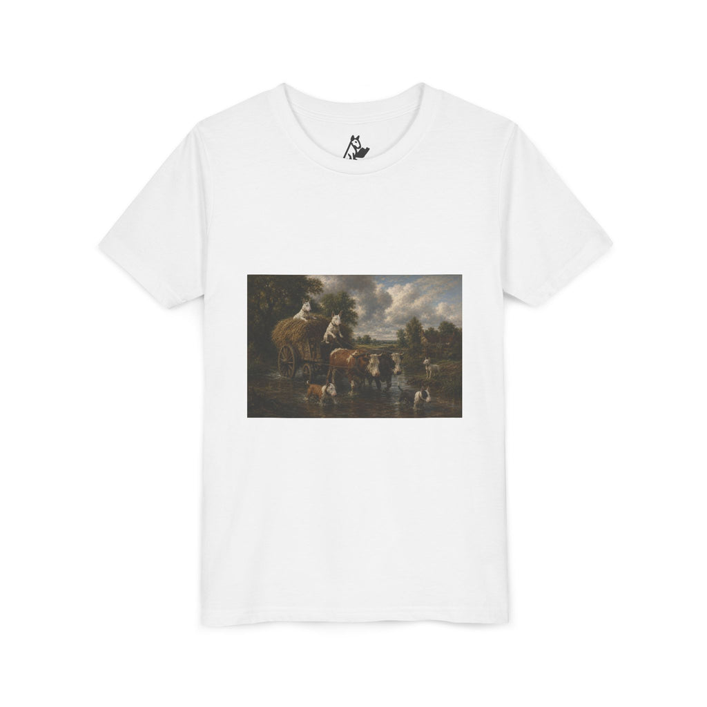 Bull Terrier The Hay Wain — after John Constable, 1821 | Youth Tee