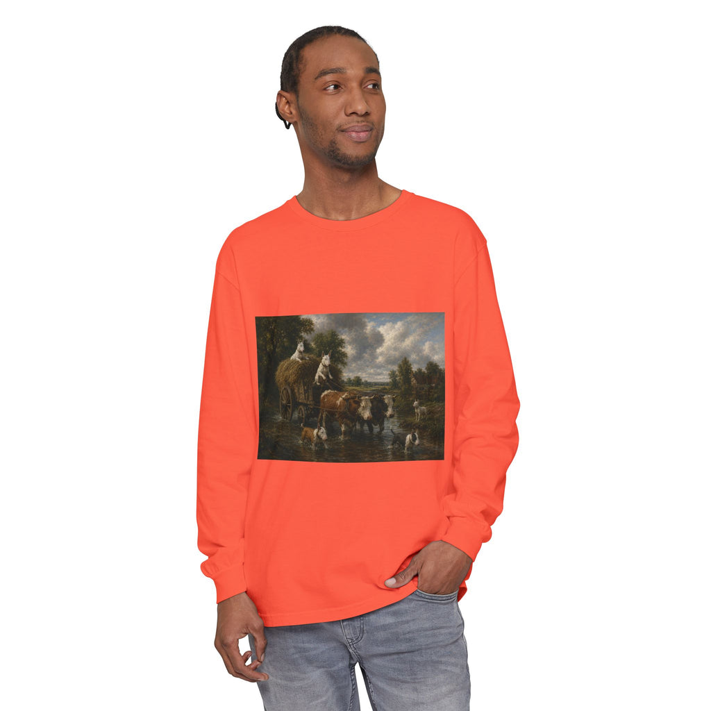 Bull Terrier The Hay Wain — after John Constable, 1821 | Long Sleeve