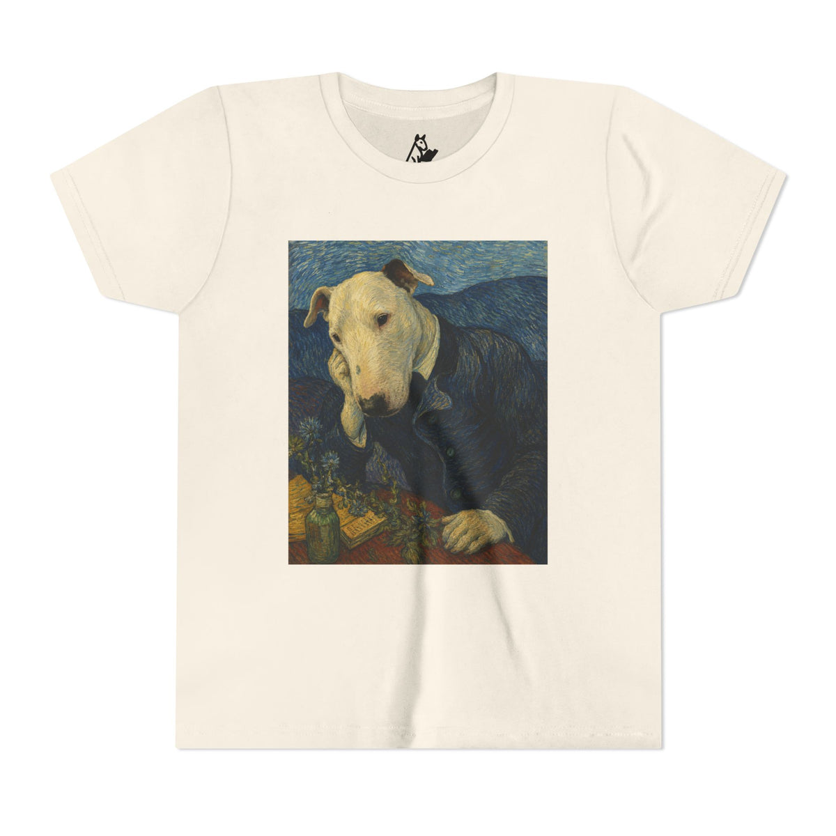 Bull Terrier Portrait of Doctor Gachet — after Vincent van Gogh, 1890 | Youth Tee