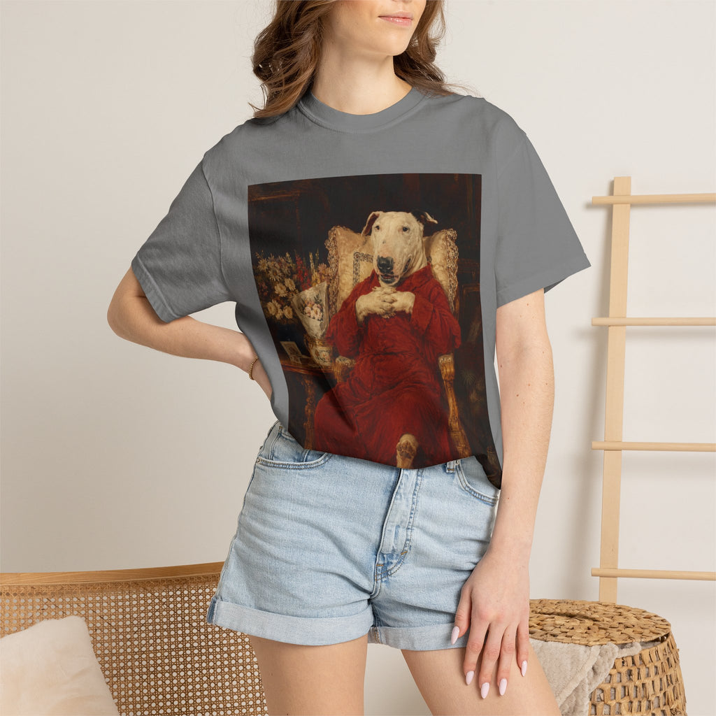 Bull Terrier A Happy Birthday — after Antonio Casanova y Estorach, c.1890 | Garment-Dyed Tee