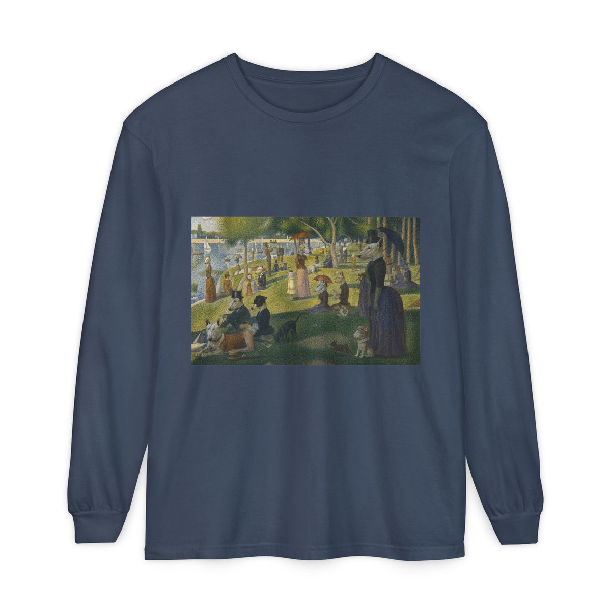 Bull Terrier A Sunday Afternoon on La Grande Jatte — after Georges Seurat, 1886 | Long Sleeve