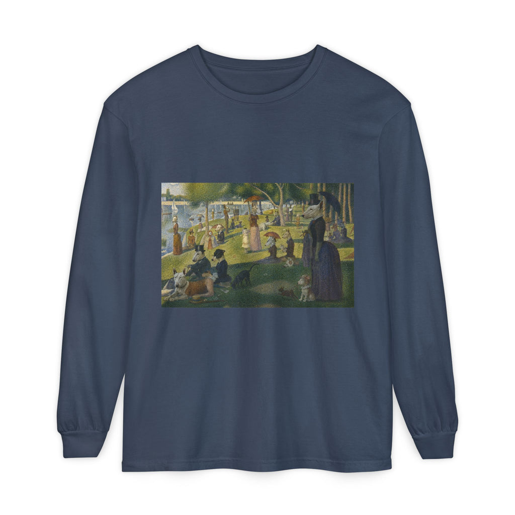 Bull Terrier A Sunday Afternoon on La Grande Jatte — after Georges Seurat, 1886 | Long Sleeve