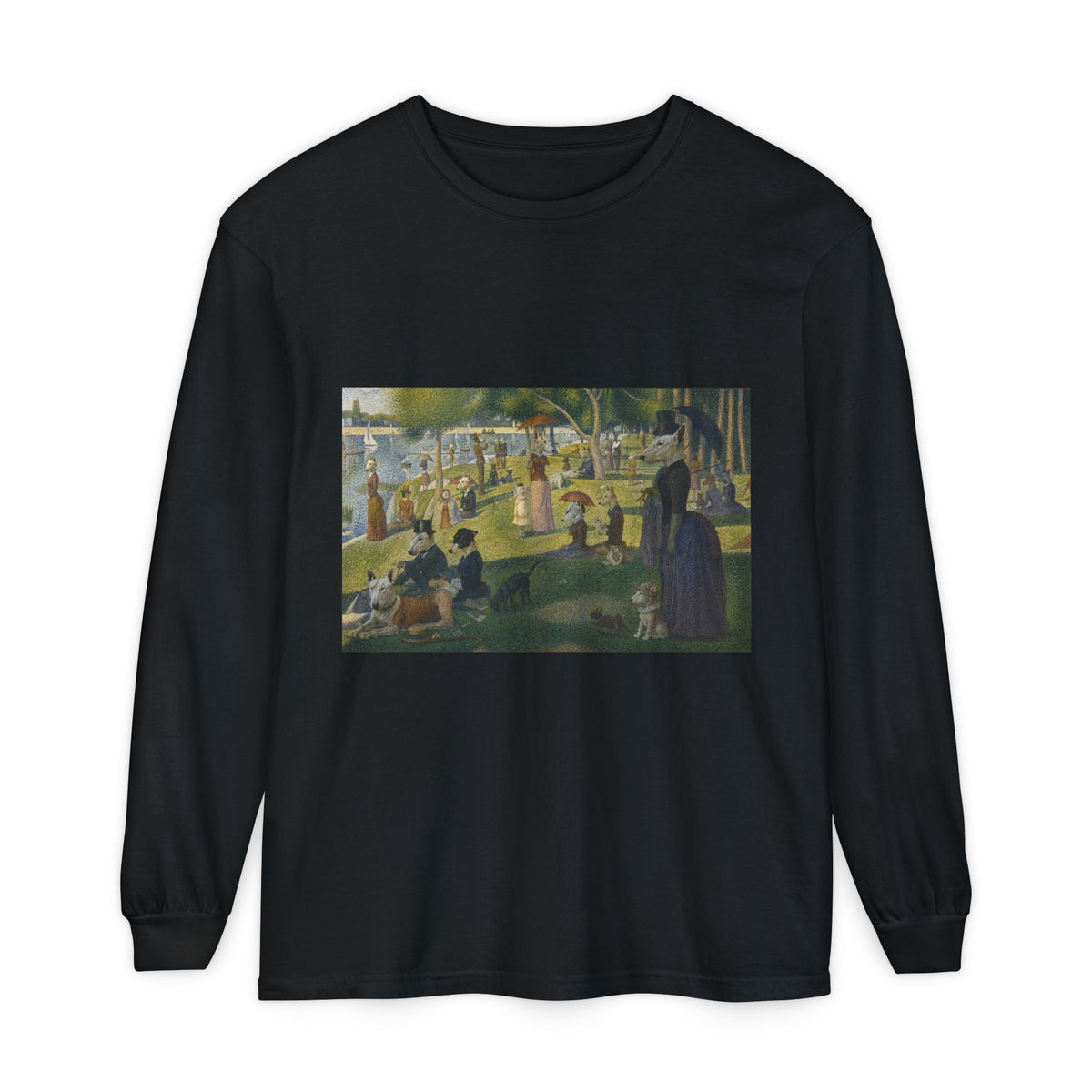 Bull Terrier A Sunday Afternoon on La Grande Jatte — after Georges Seurat, 1886 | Long Sleeve