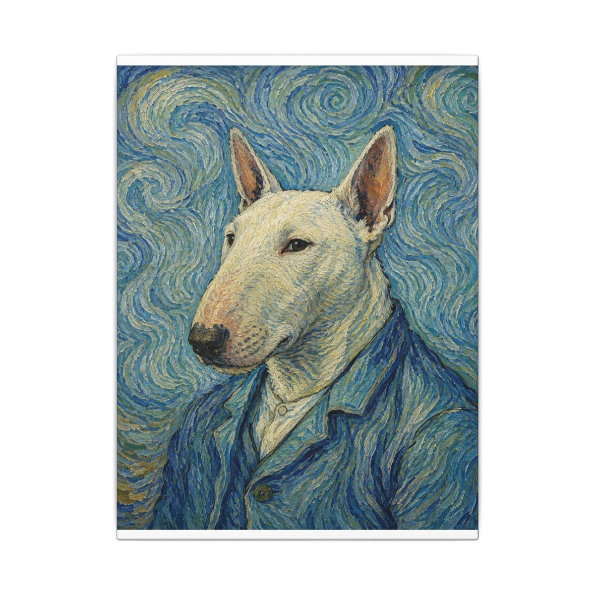 Bull Terrier Self-Portrait — after Vincent van Gogh, 1889 | Canvas