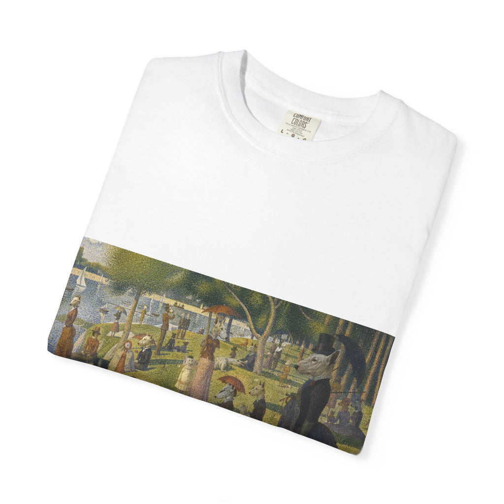 Bull Terrier A Sunday Afternoon on La Grande Jatte — after Georges Seurat, 1886 | Garment-Dyed Tee