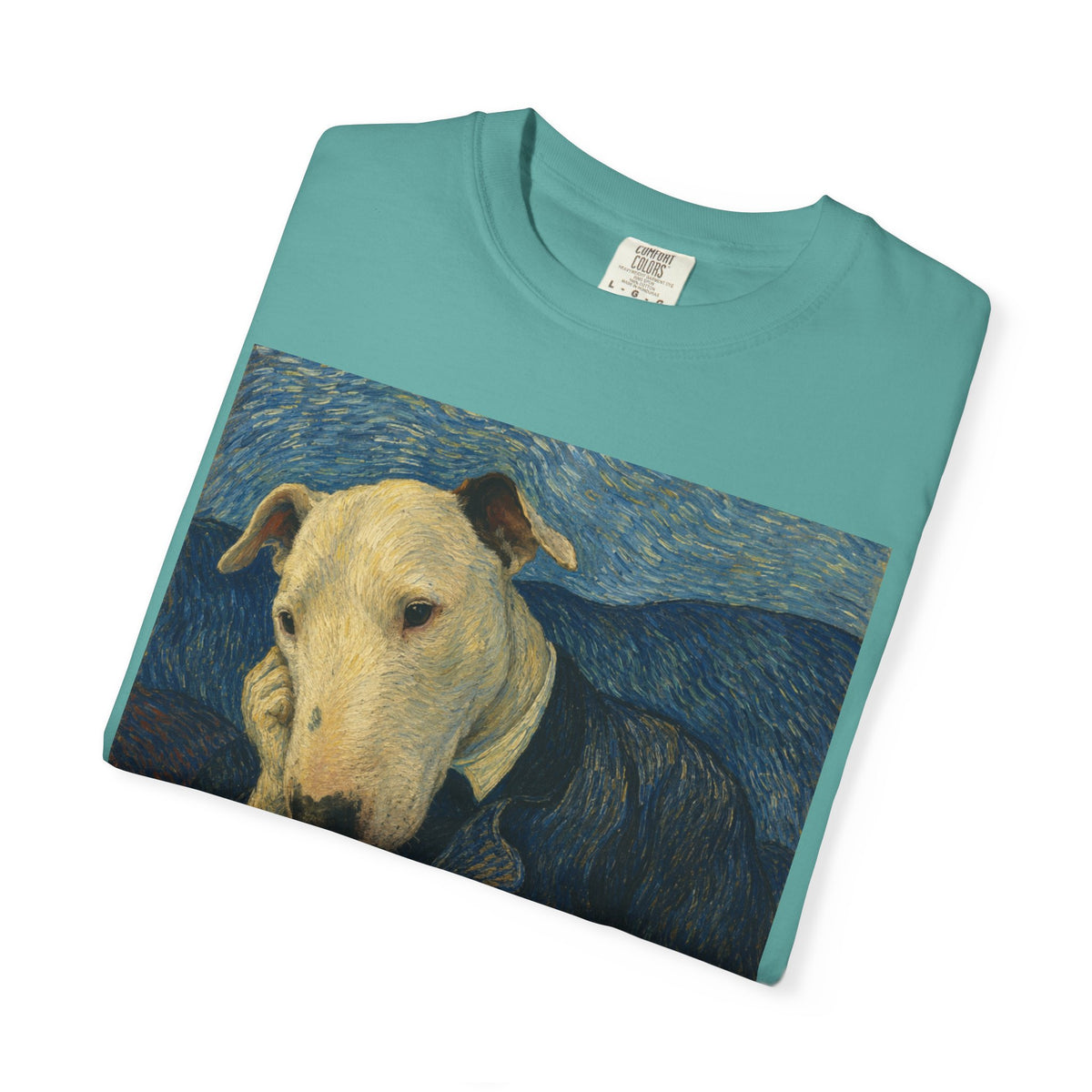 Bull Terrier Portrait of Doctor Gachet — after Vincent van Gogh, 1890 | Garment-Dyed Tee