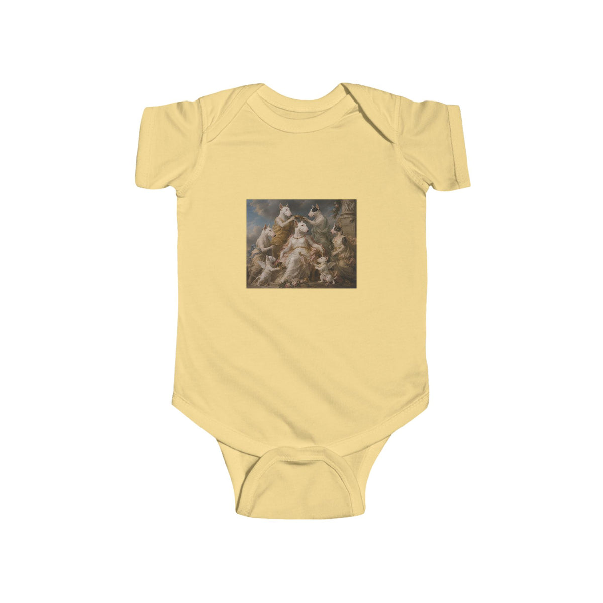 Bull Terrier Themire Crowned by the Graces — after the Sevres Manufactory, 1777 | Bodysuit