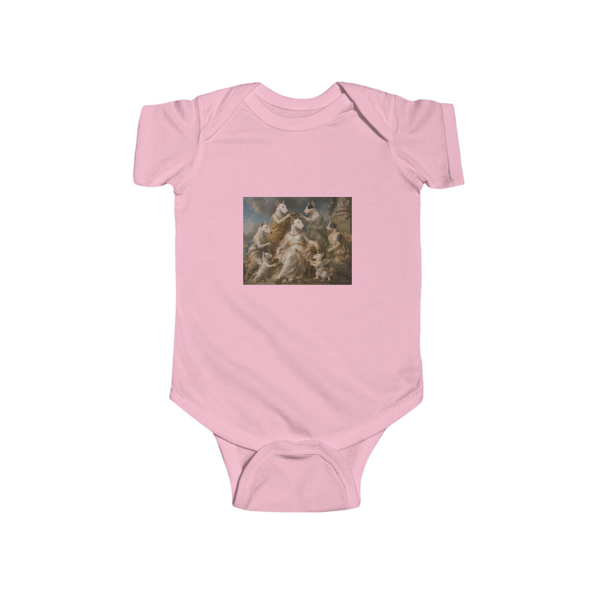 Bull Terrier Themire Crowned by the Graces — after the Sevres Manufactory, 1777 | Bodysuit