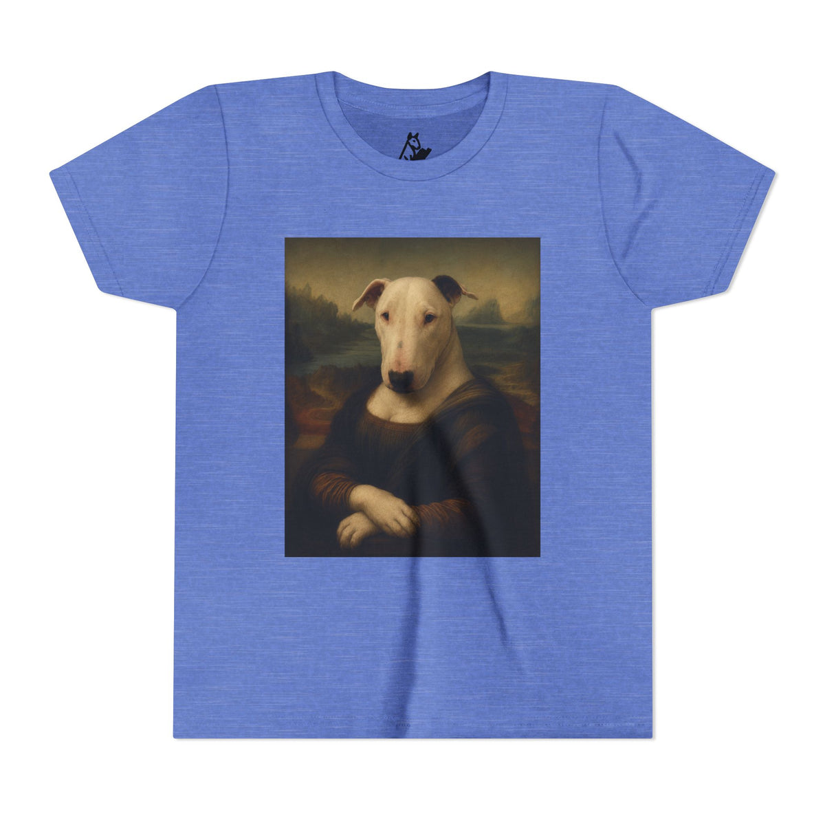 Bull Terrier Mona Lisa — after Leonardo da Vinci, c.1503 | Youth Tee