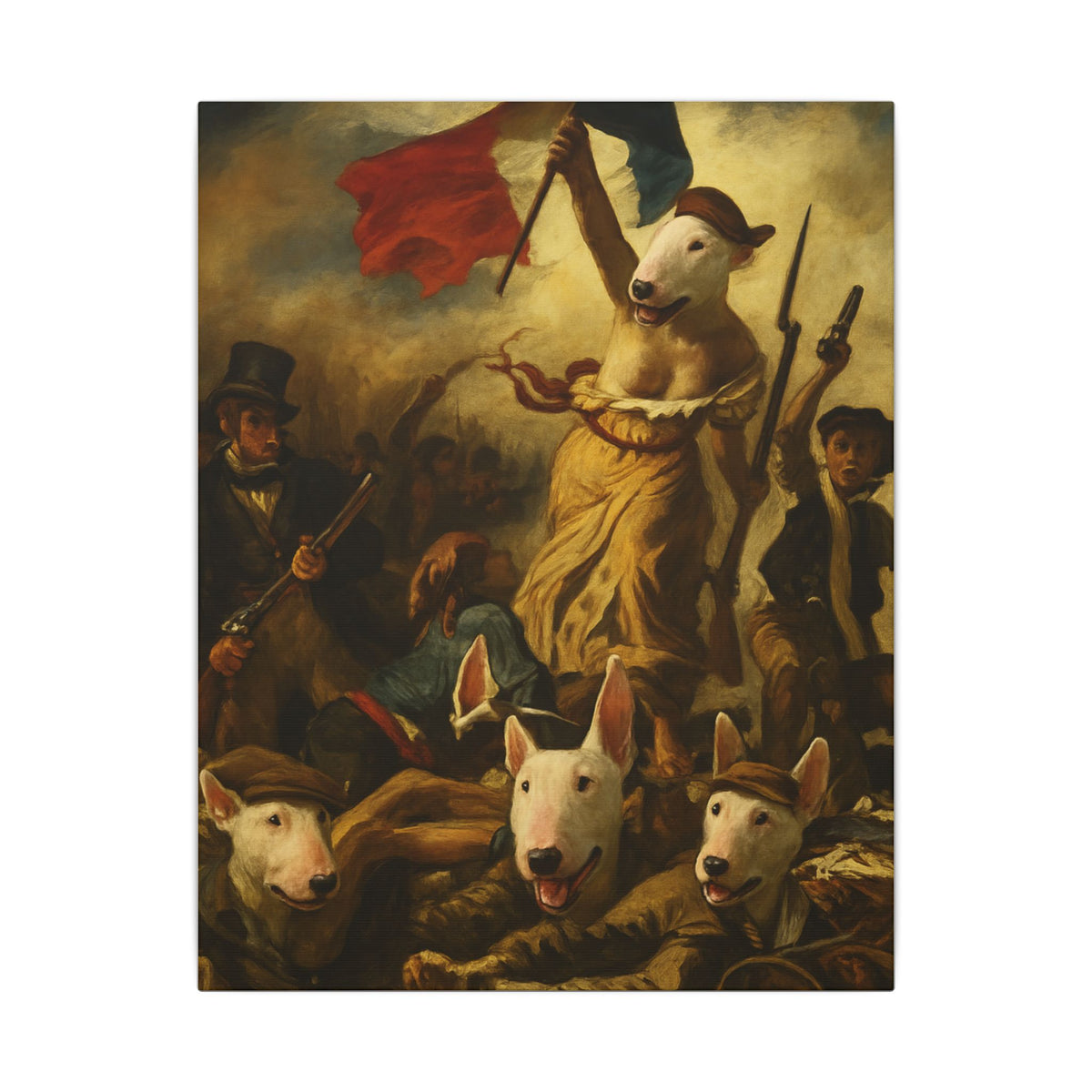 Bull Terrier Liberty Leading the People — after Eugene Delacroix, 1830 | Canvas