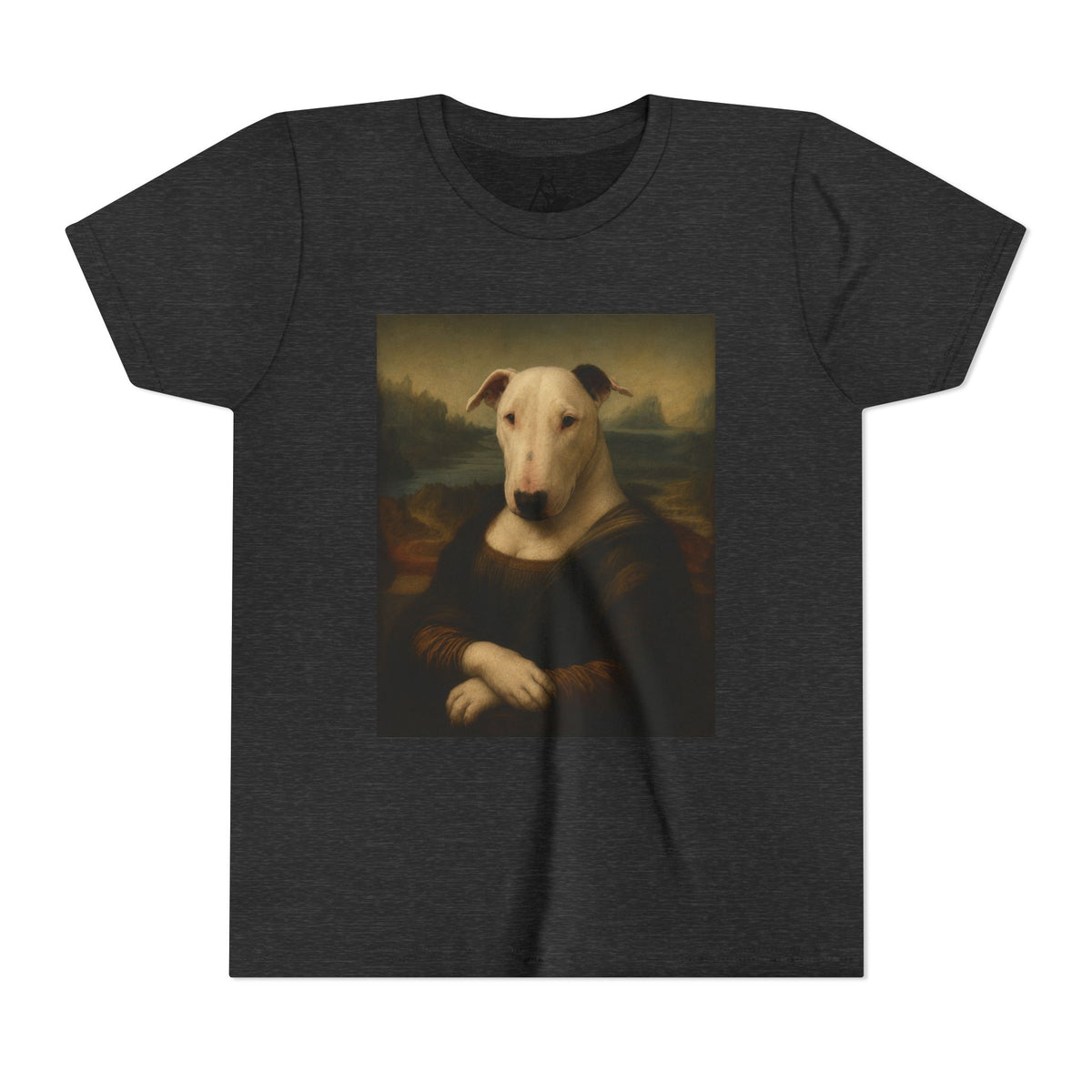 Bull Terrier Mona Lisa — after Leonardo da Vinci, c.1503 | Youth Tee