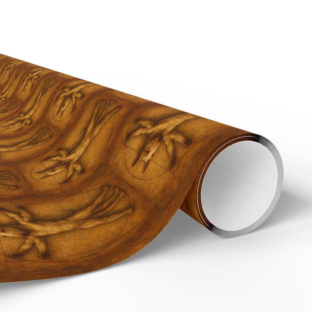 Bull Terrier Vitruvian Man — after Leonardo da Vinci, c.1490 | Wrapping Paper
