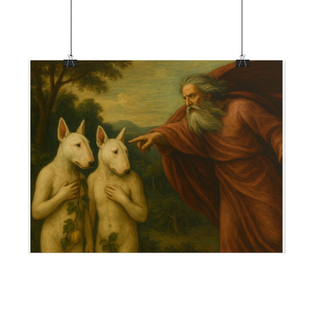Bull Terrier The Rebuke Of Adam And Eve — after Domenichino, 1626 | Poster
