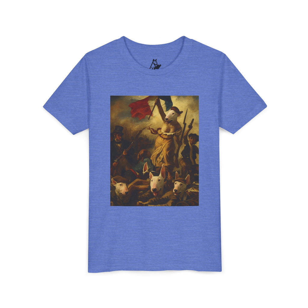 Bull Terrier Liberty Leading the People — after Eugene Delacroix, 1830 | Youth Tee