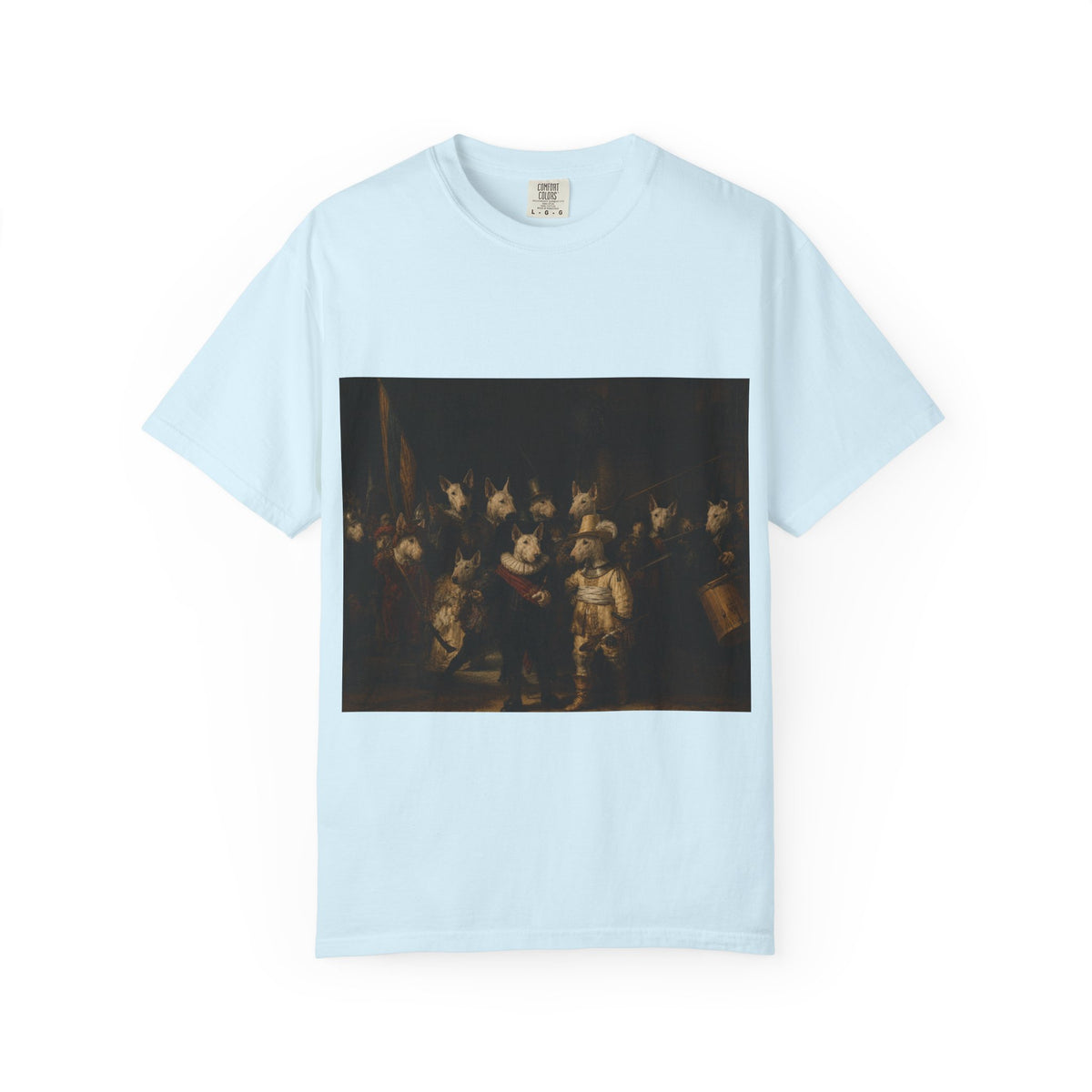 Bull Terrier The Night Watch — after Rembrandt van Rijn, 1642 | Garment-Dyed Tee