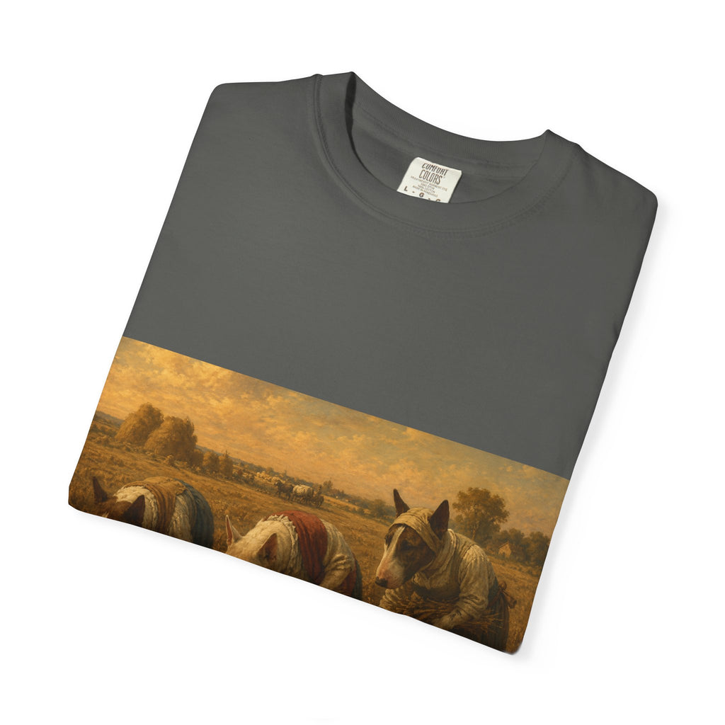 Bull Terrier The Gleaners — after Jean-Francois Millet, 1857 | Garment-Dyed Tee